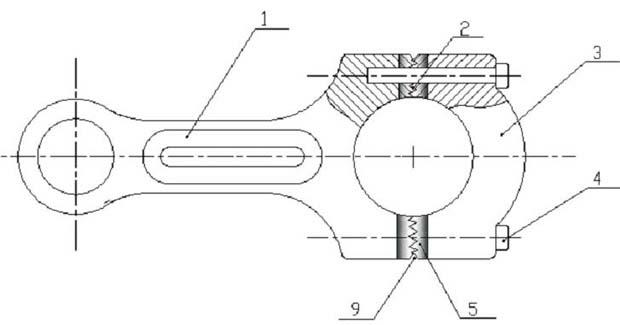 Manufacturing method of composite double-metal cracking connecting rod