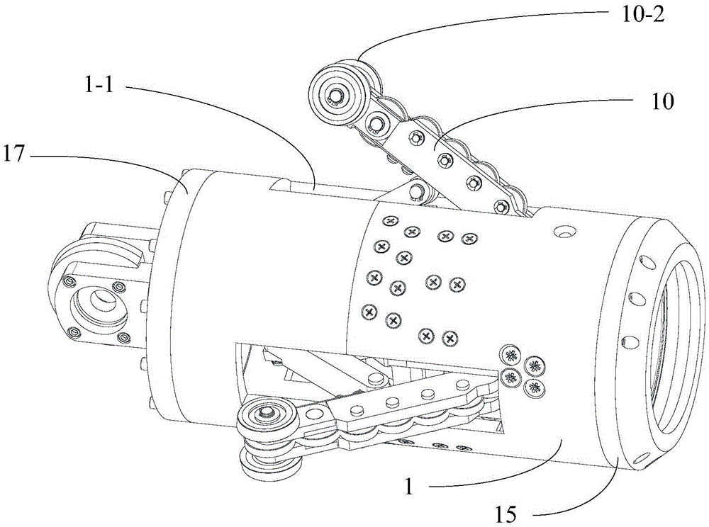 Supporting wheel type pipeline robot driving device