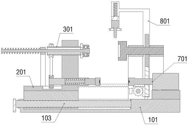 Vibration speed testing device for bearing