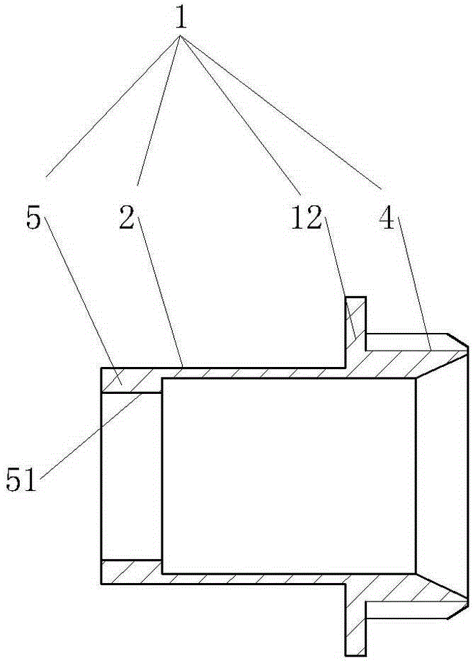 Rivet nut, method for processing waterproof joint on processed lamp shell and pressing block used in method