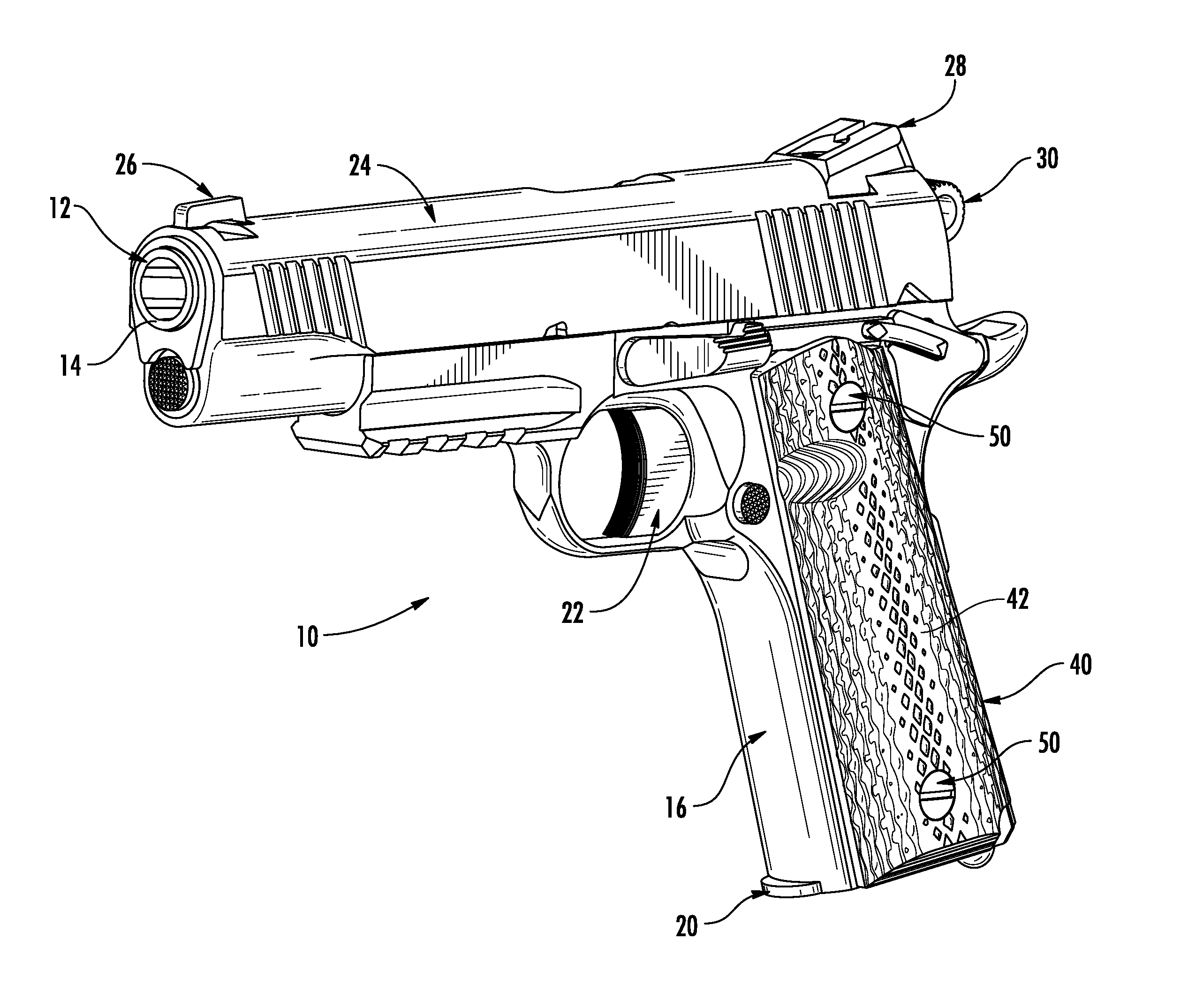 Pistol grip panel with vibration dampening structure
