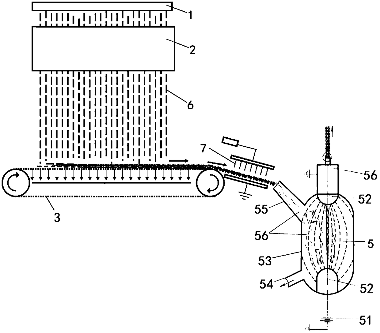 A device and method for electrospinning using melt-blown ultrafine fibers