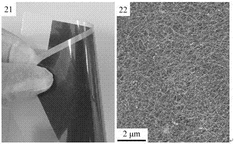 A flexible composite material of graphene sheet-carbon nanotube film and its preparation method and application