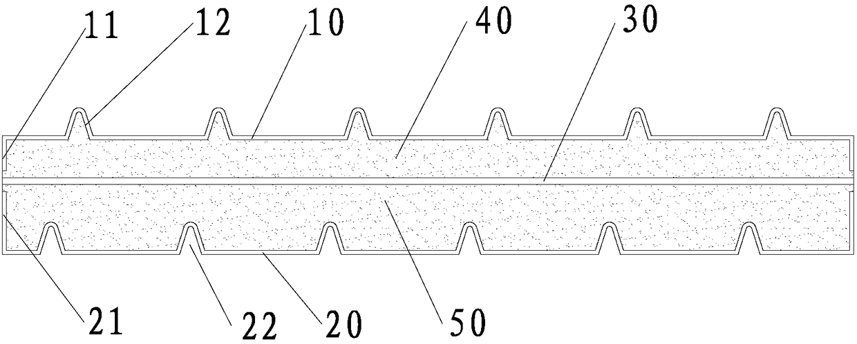 A production process of foam concrete sandwich color steel wallboard