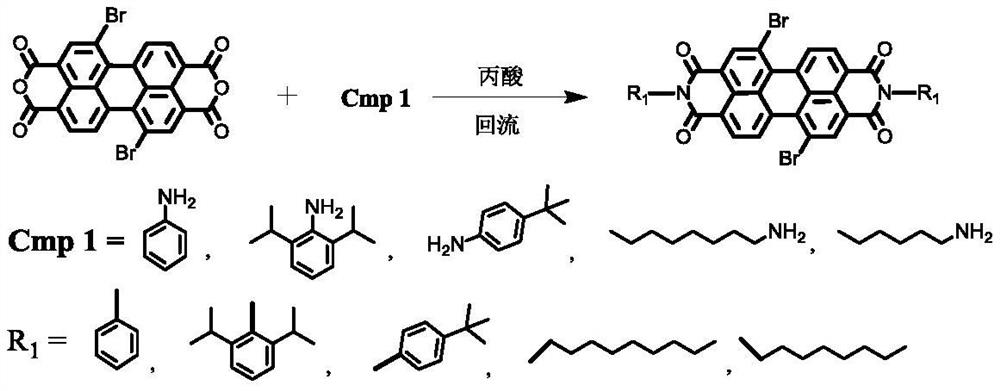 Organic photoelectric material based on perylene bisimide derivative and preparation method thereof