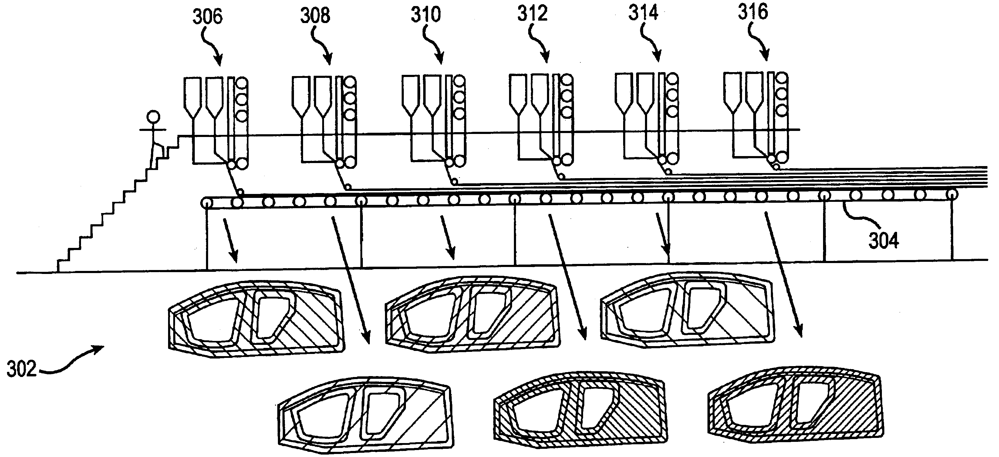 Process and equipment for manufacture of advanced composite structures