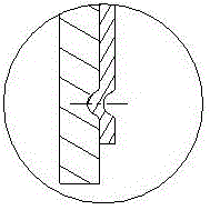 Rolling device for boss ring of exhaust pipe nozzle of rail engineering vehicle