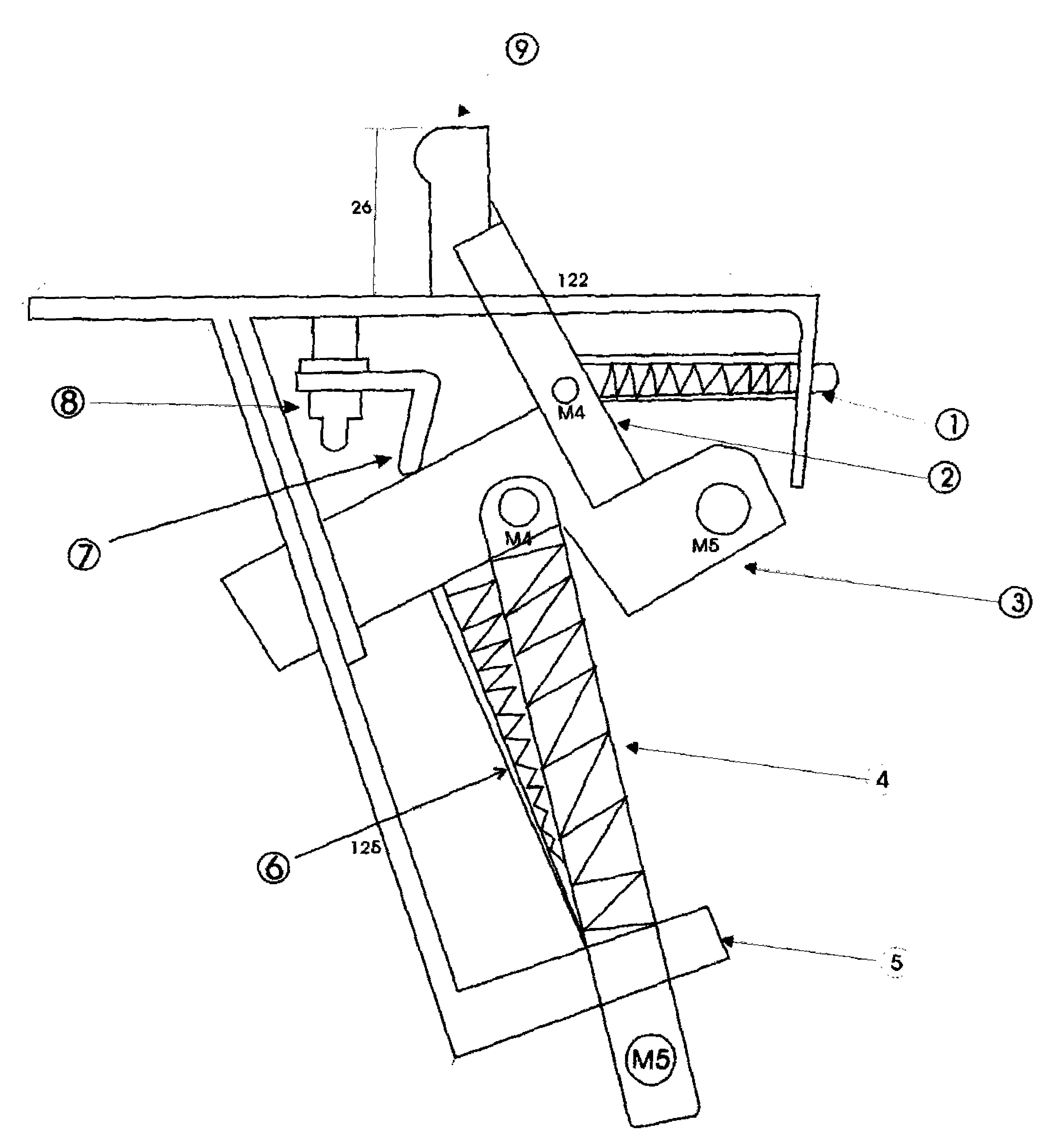 Hand brake device of electric car