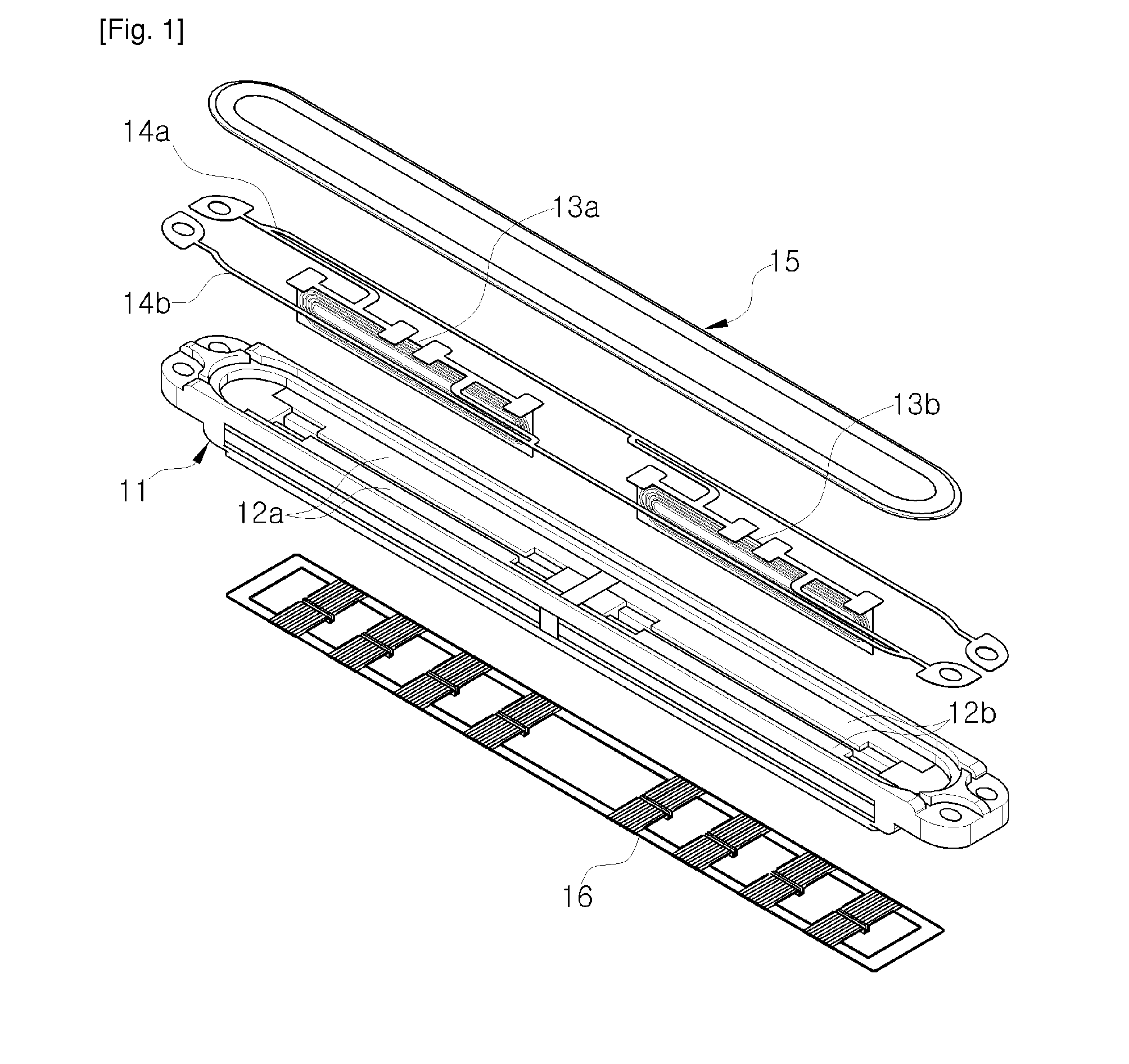 Flat-type speaker having a plurality of consecutively connected magnetic circuits