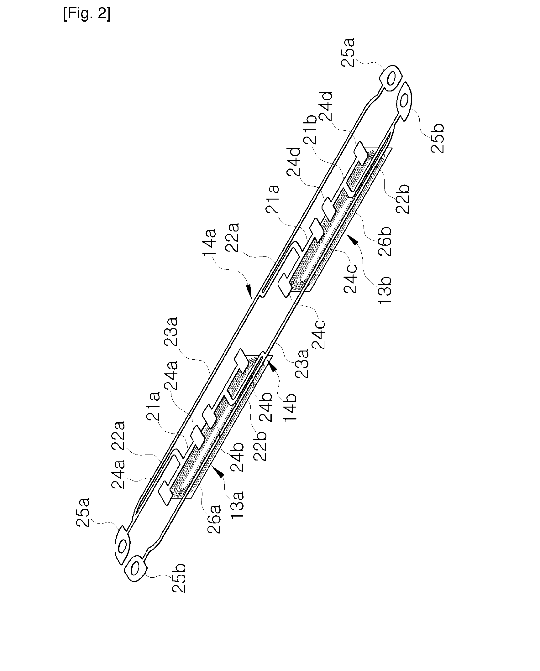 Flat-type speaker having a plurality of consecutively connected magnetic circuits
