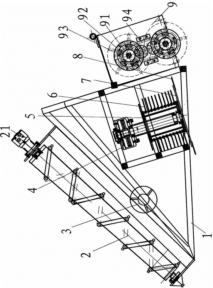 Novel header applied to cane harvester