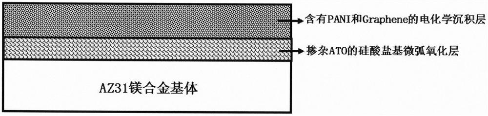 Corrosion-resistant conductive coating on surface of magnesium alloy and preparation method of corrosion-resistant conductive coating