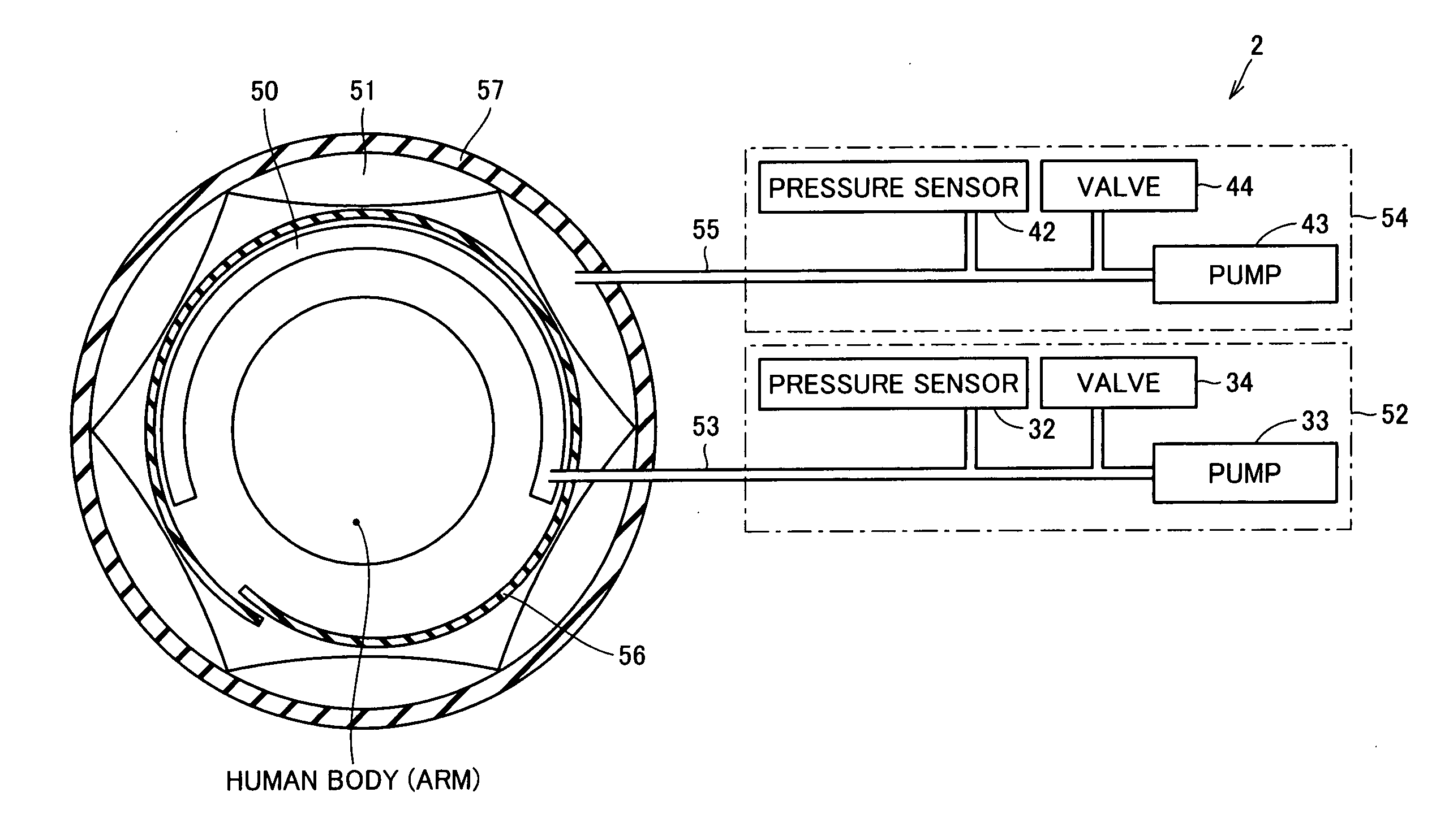 Blood pressure measurement cuff wrapping control device and method