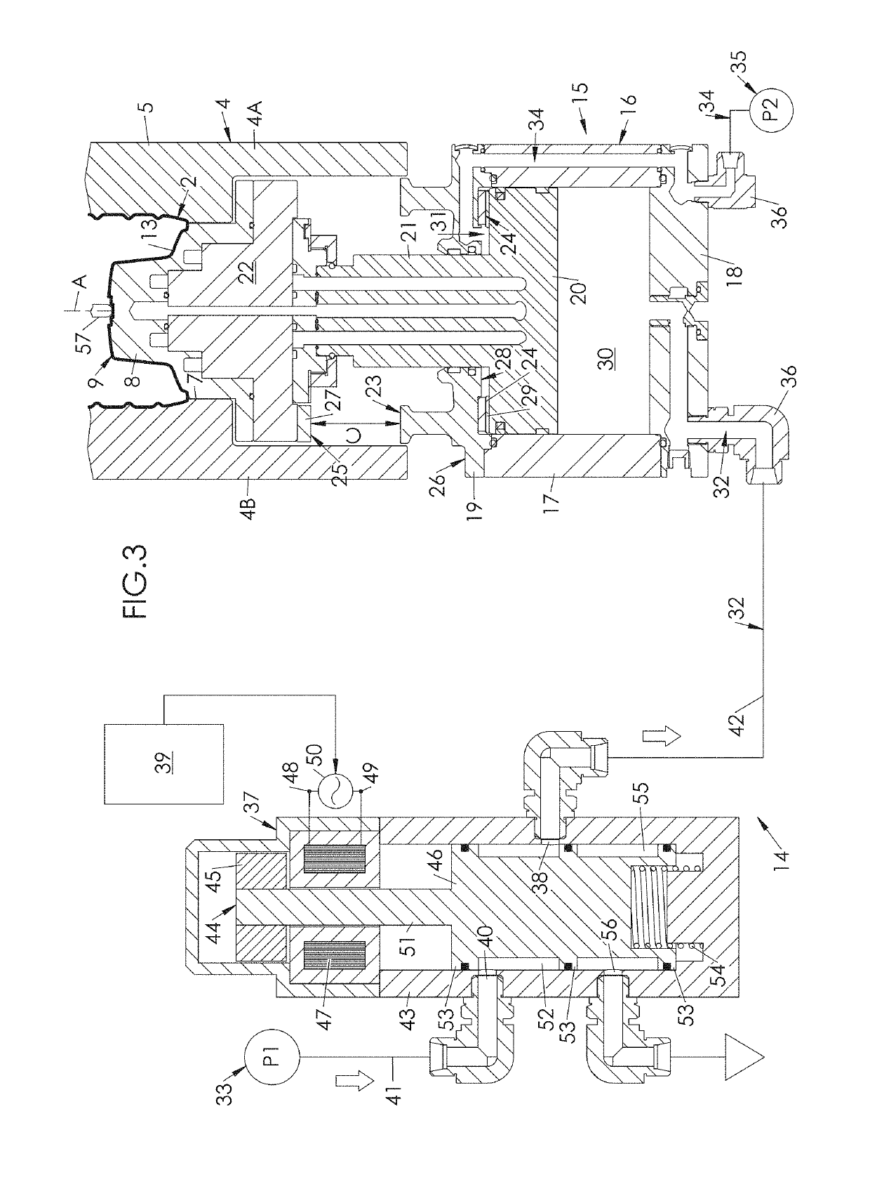 Molding unit equipped with a boxing system with a proportional solenoid ...