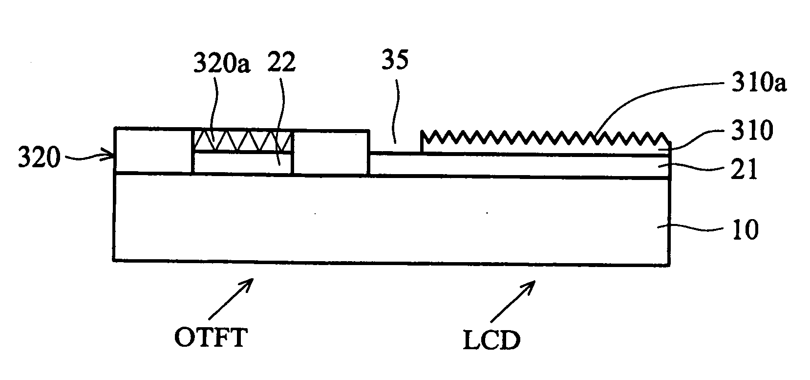 Organic thin film transistor array substrate and method of producing the same