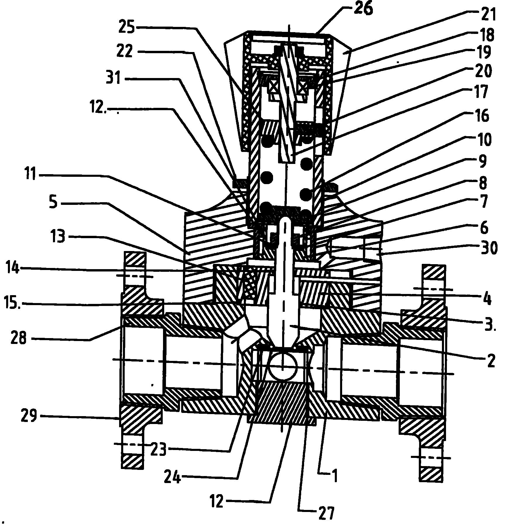 Anti-sediment backwashing back pressure valve