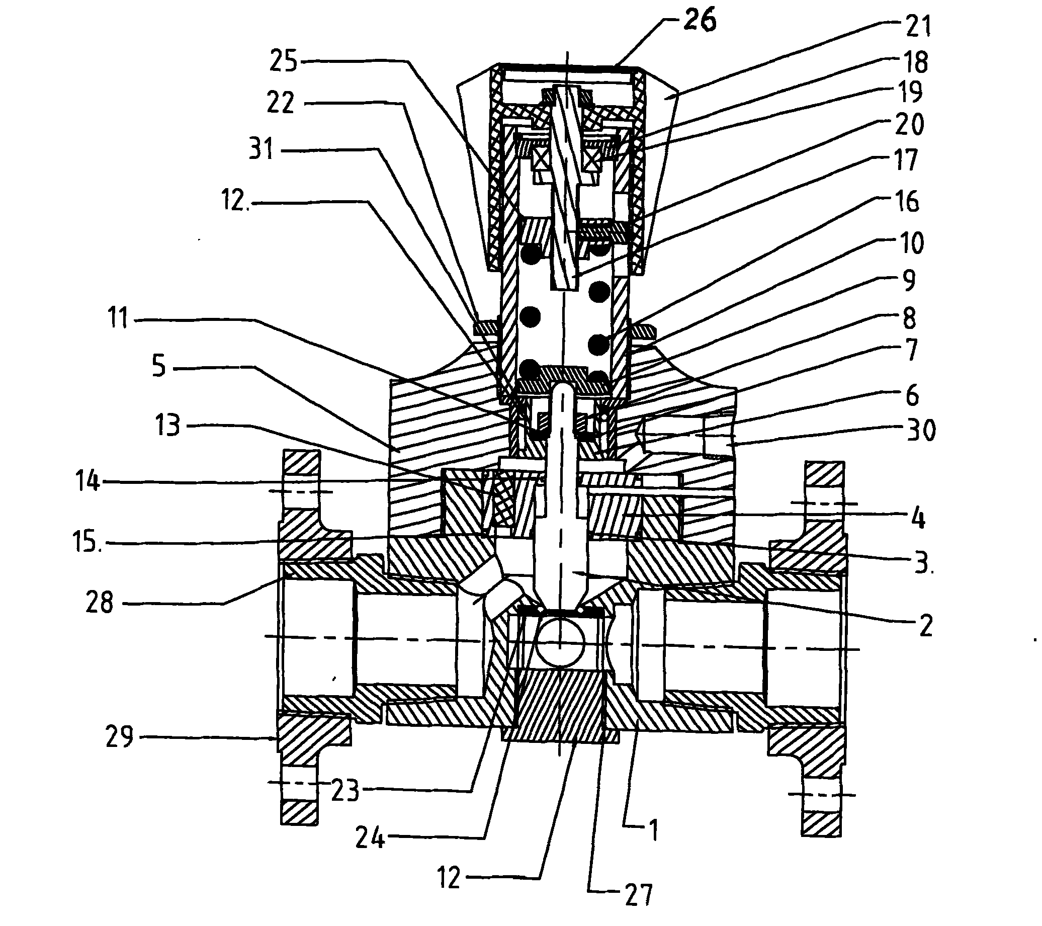 Anti-sediment backwashing back pressure valve