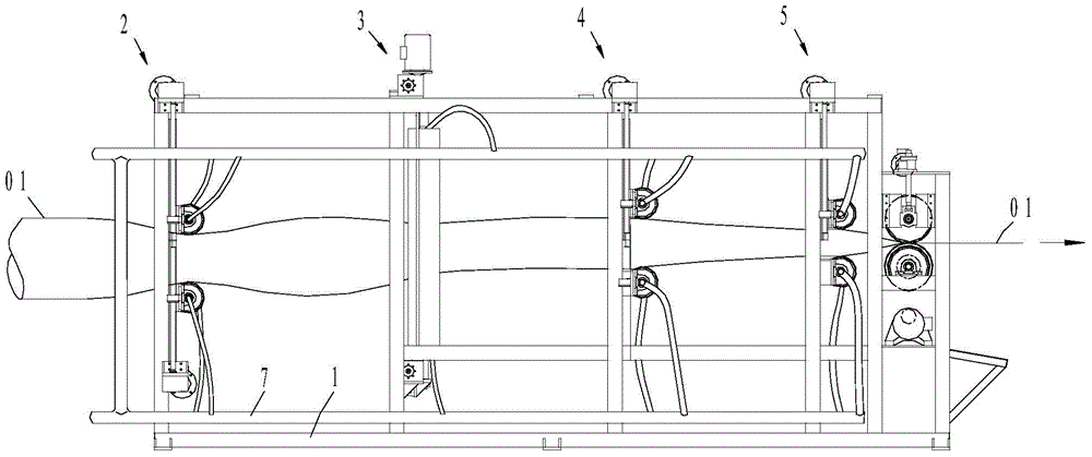 Cooling device for air duct cloth