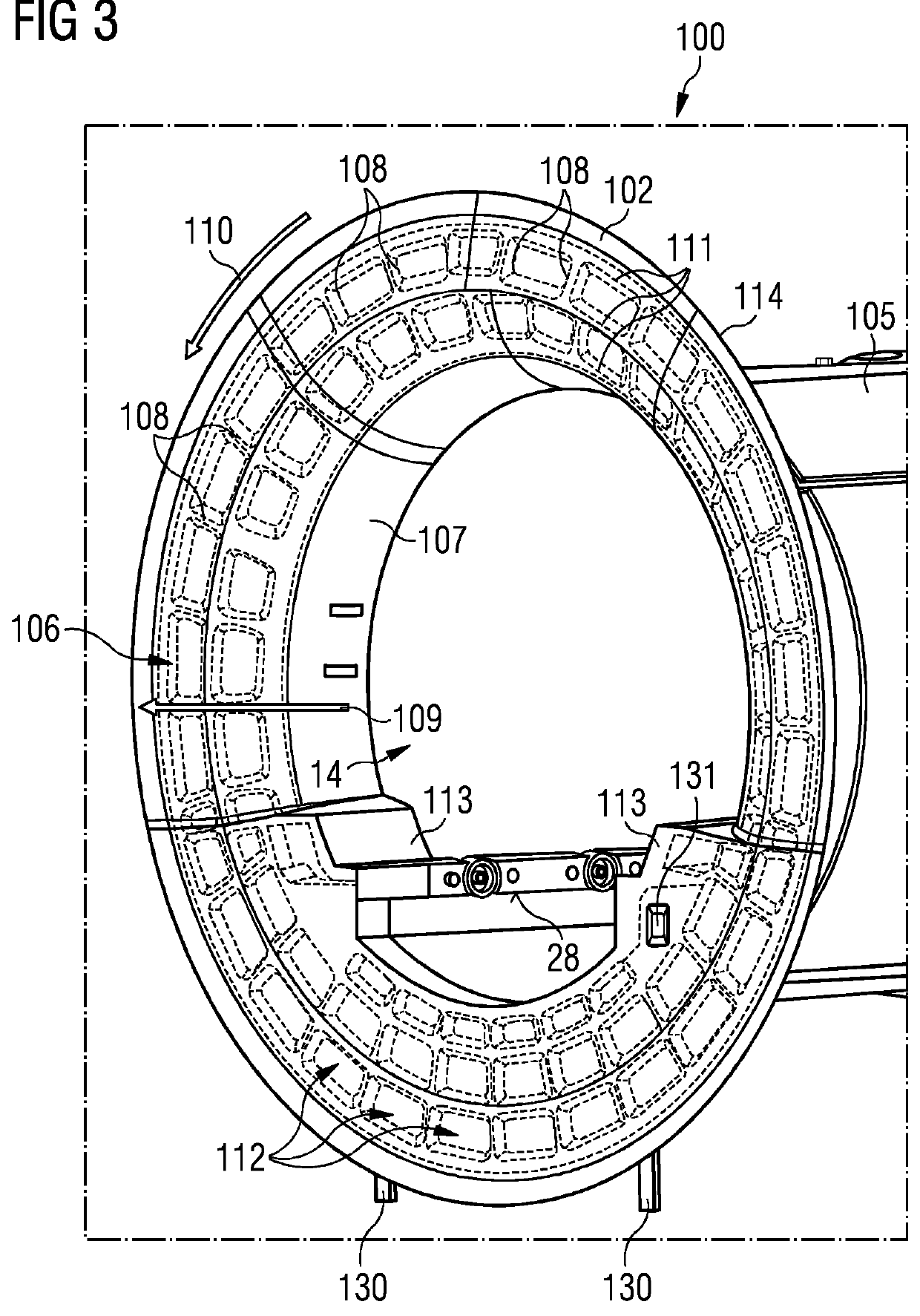 Medical imaging apparatus with a housing