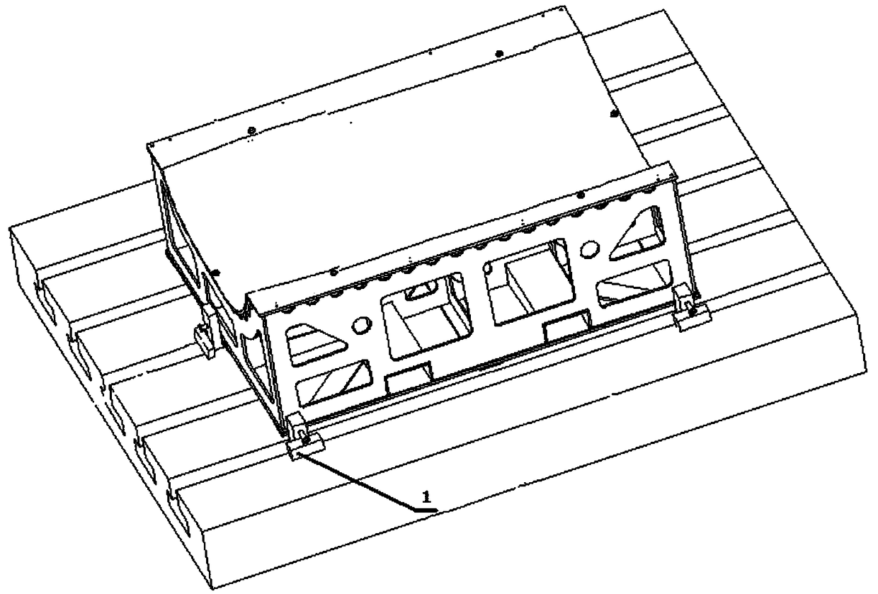 Machine tool table face large mass framework fine positioning tool