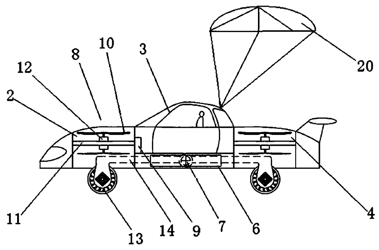 Self-generating electricity electric flying automobile