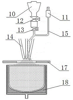Melting equipment and melting method for growing quartz crucible by thermal spraying