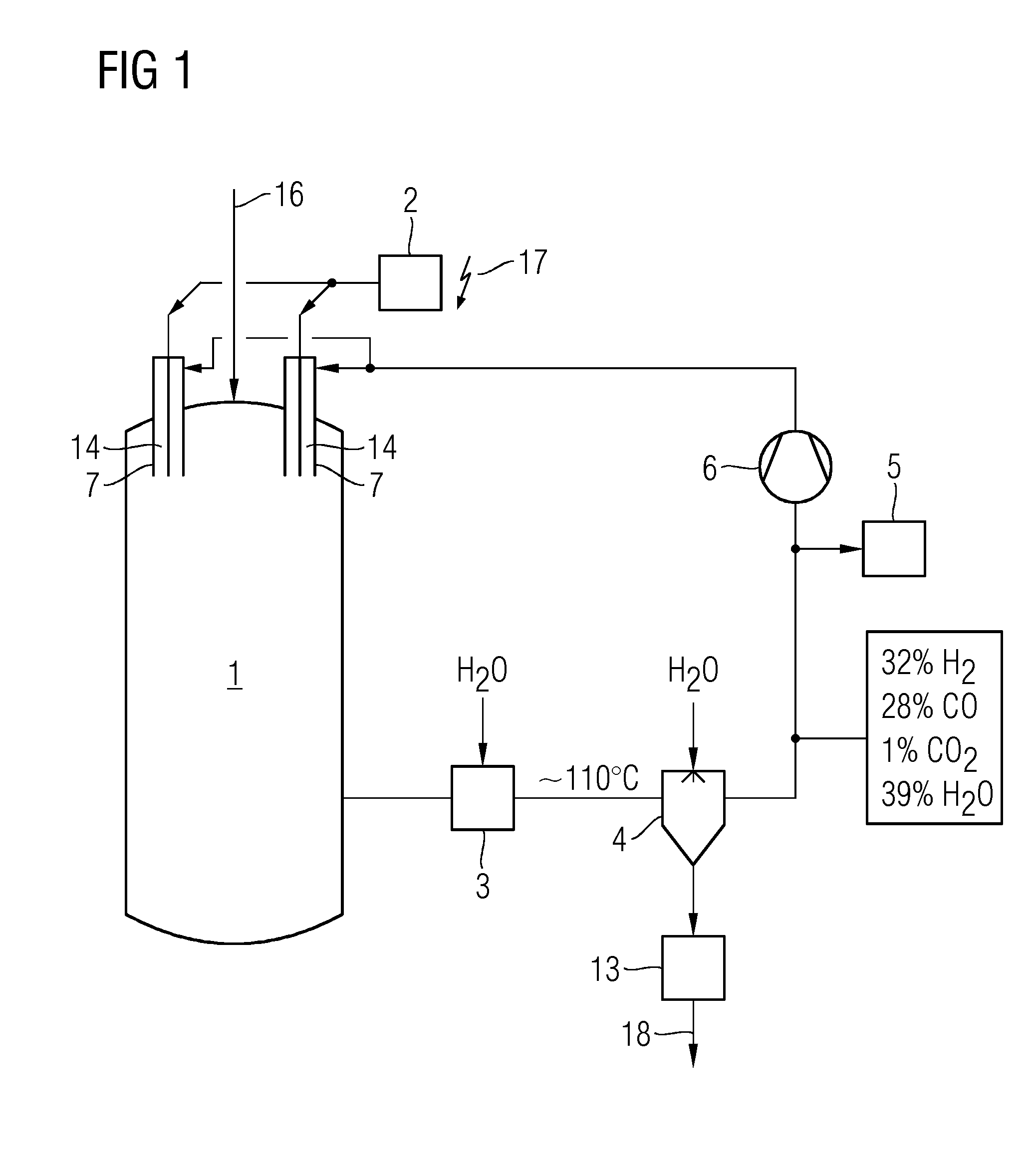 Entrained flow gasifier having an integrated intermediate temperature plasma