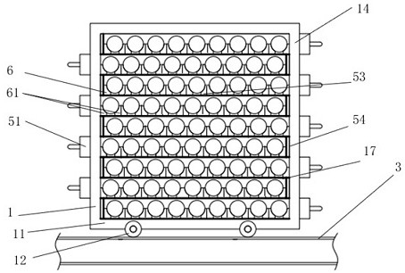 Filling and storing device for barrel elements for exploration ship