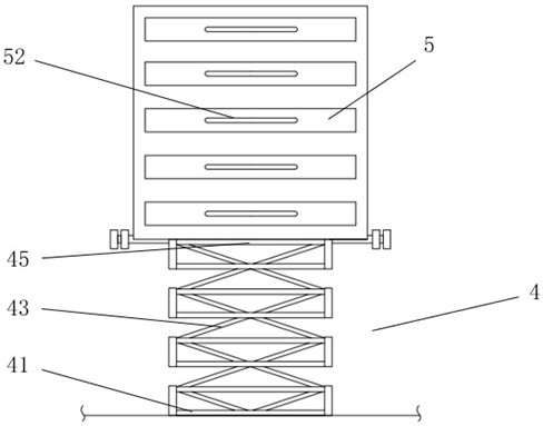 Filling and storing device for barrel elements for exploration ship