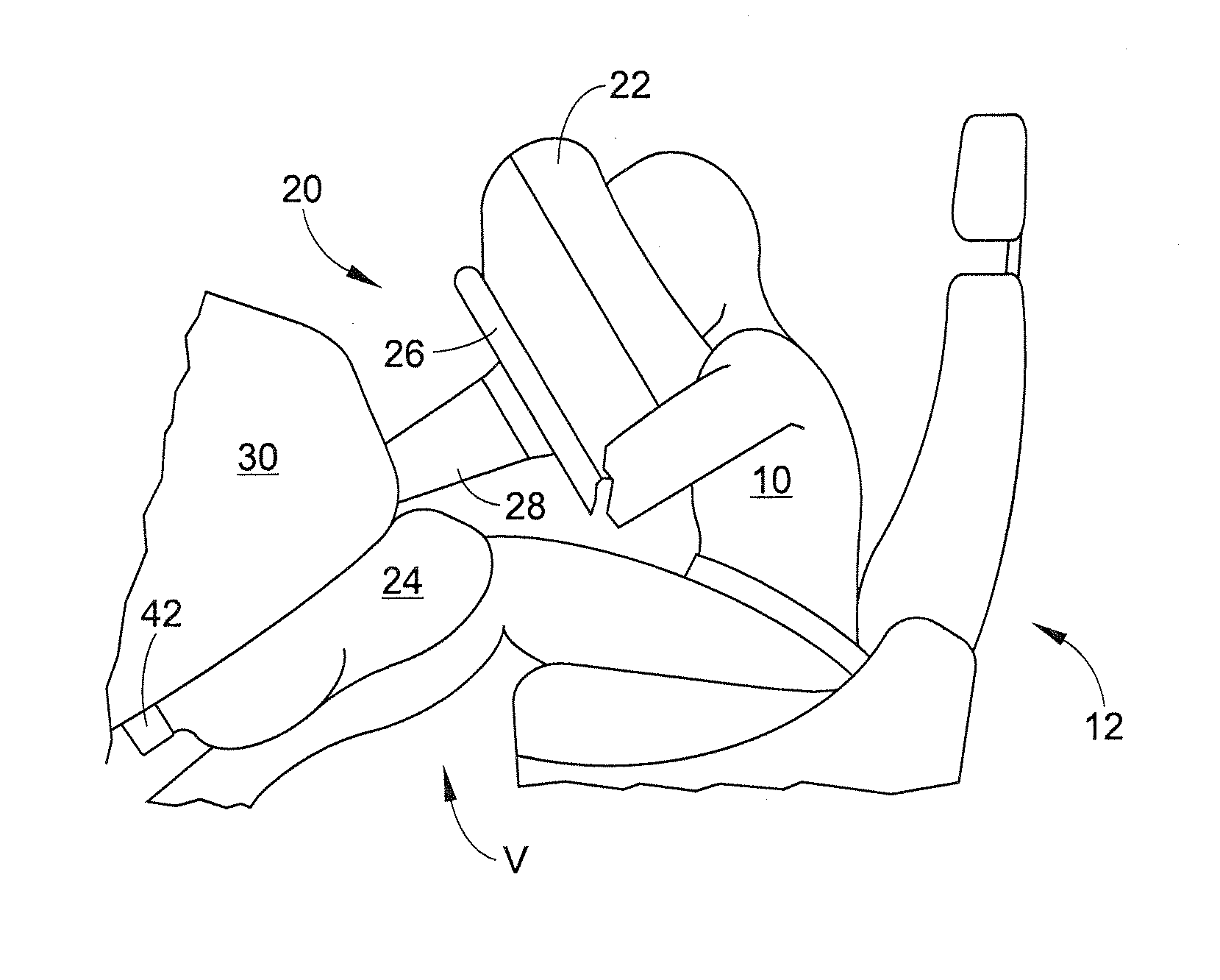 Multi-chamber knee airbag