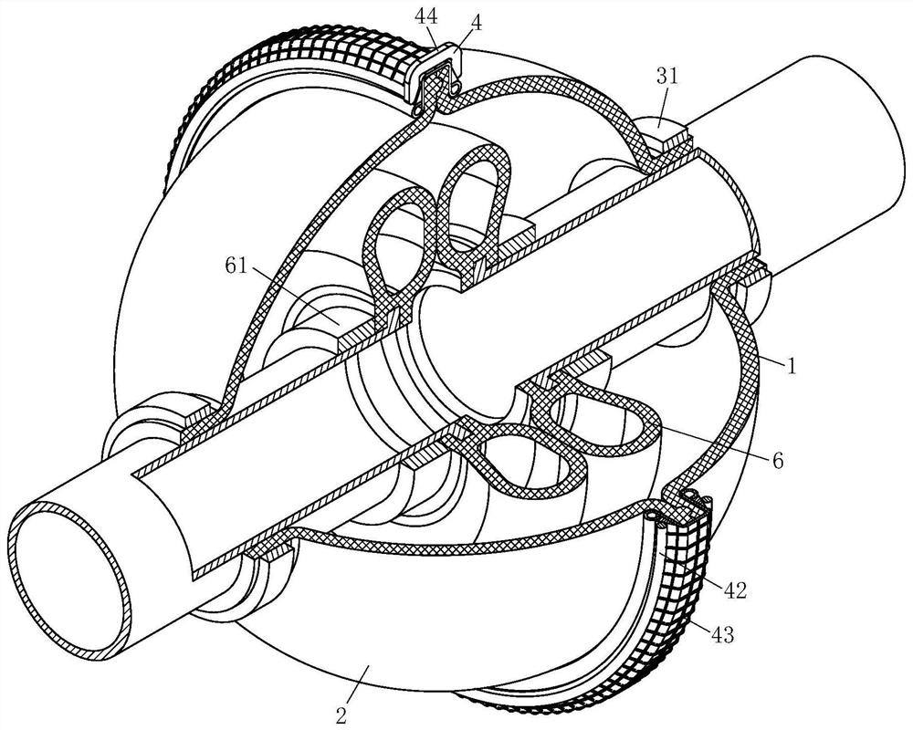 Suspension damping device for automobile exhaust pipe