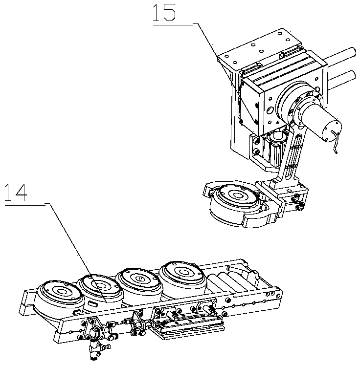 Flywheel gluing system and motor rotor production device