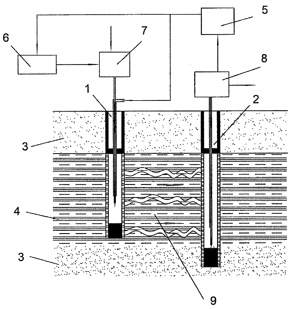 Method for extracting shale oil gas by oil shale in-situ topochemical method