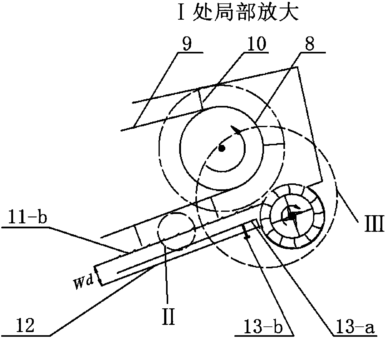 Cross-flow hot-air type combine harvester humid material conveying feeding device