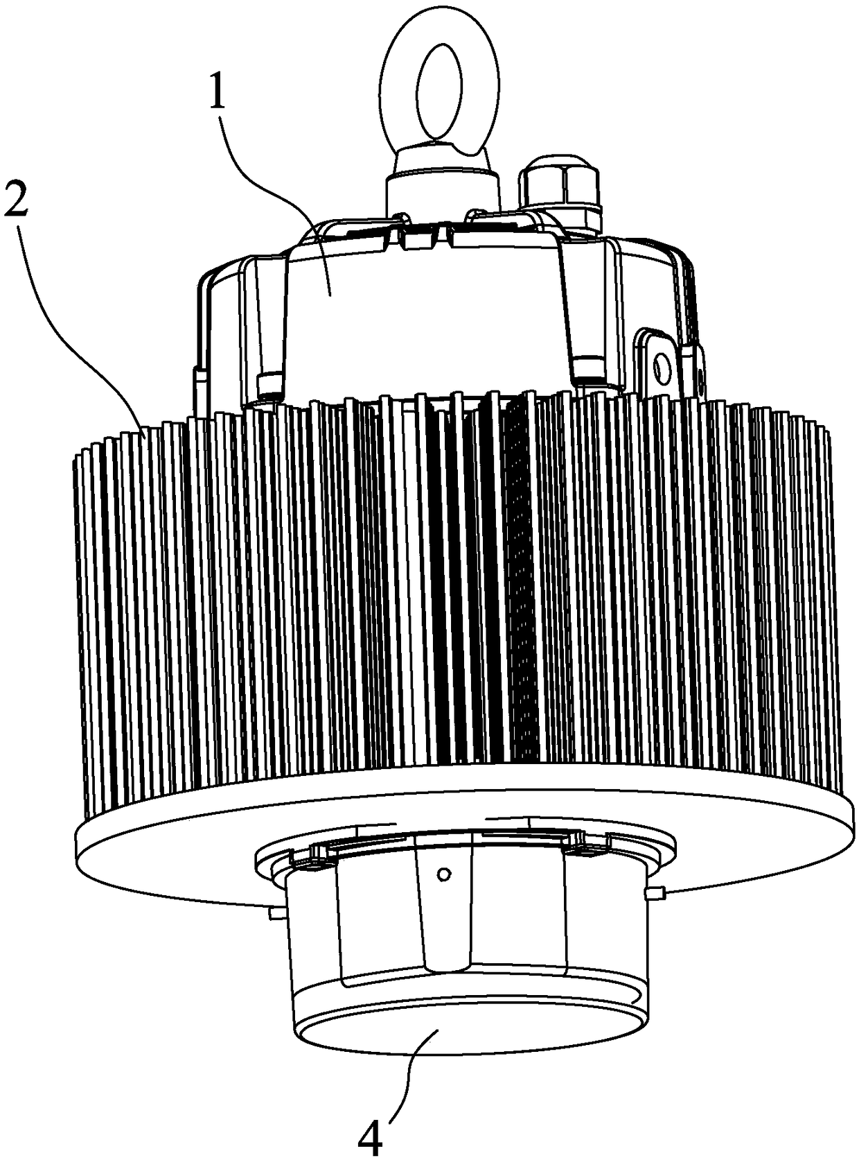 An LED light emitting device for increasing luminous flux density