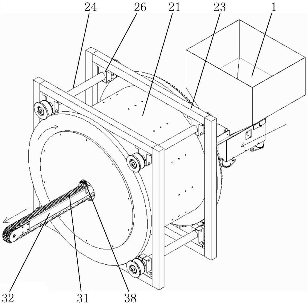 Material arranging device used for sheath visual inspection machine