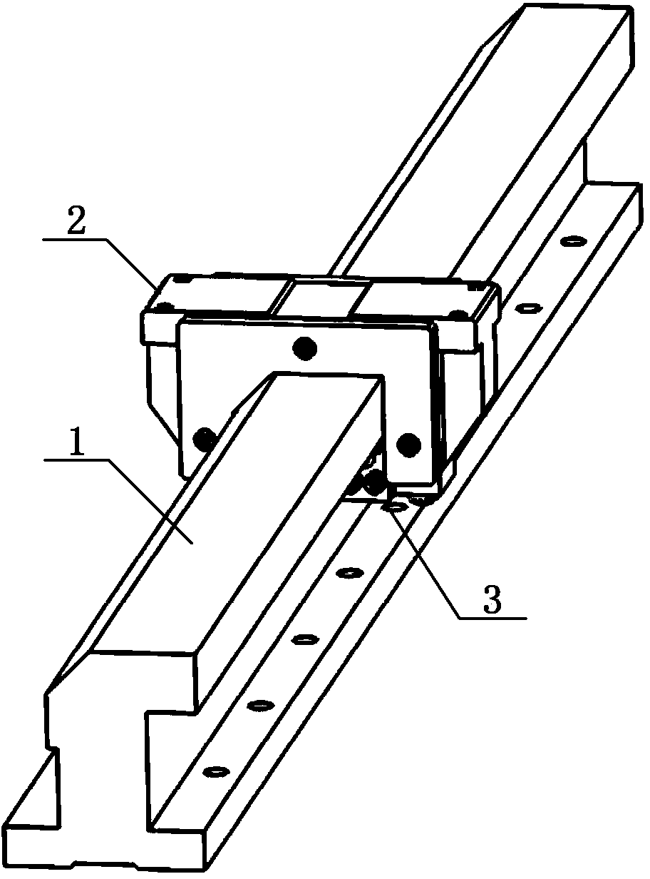 Gap-adjustable rolling slide composite guide rail pair