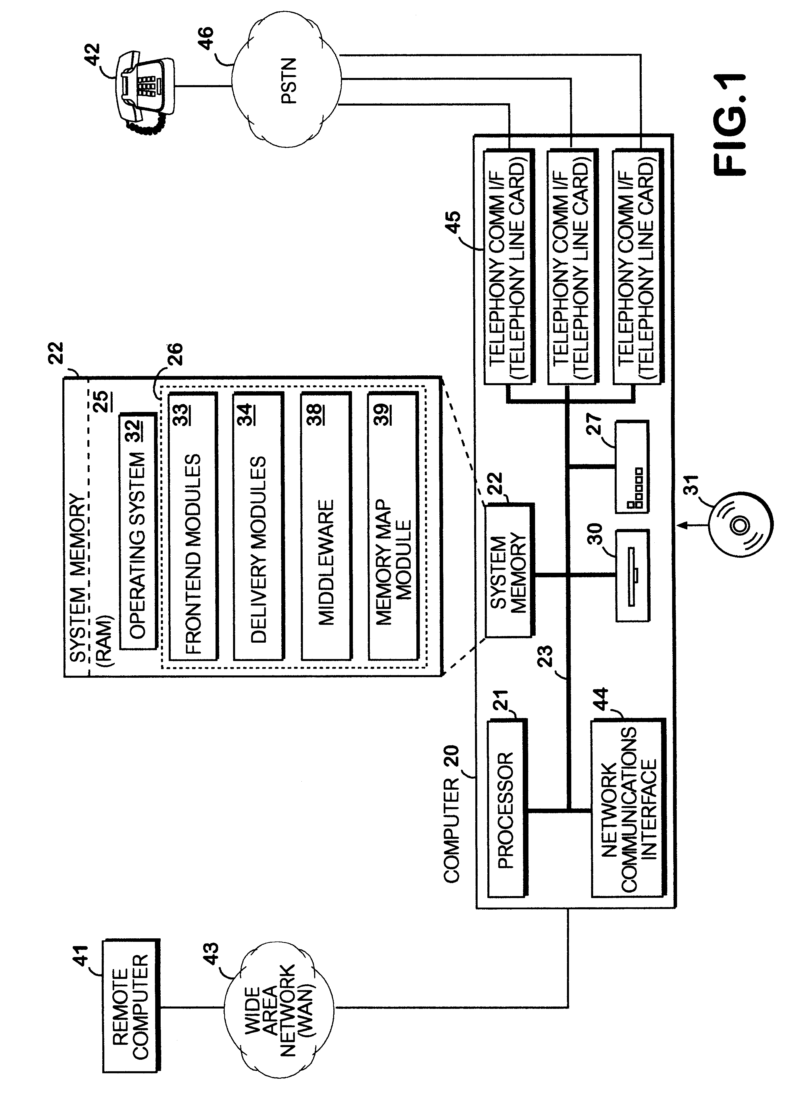 Method and system for processing a memory map to provide listing information representing data within a database