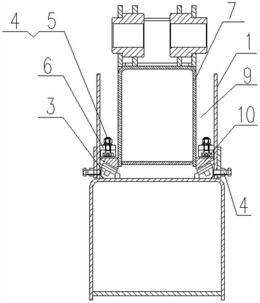 Novel telescopic bucket rod structure of loader-digger