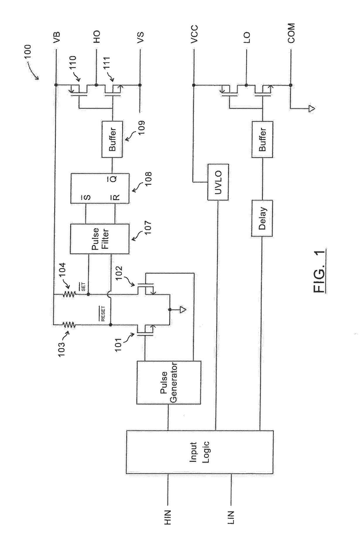 High-side power switch control circuit