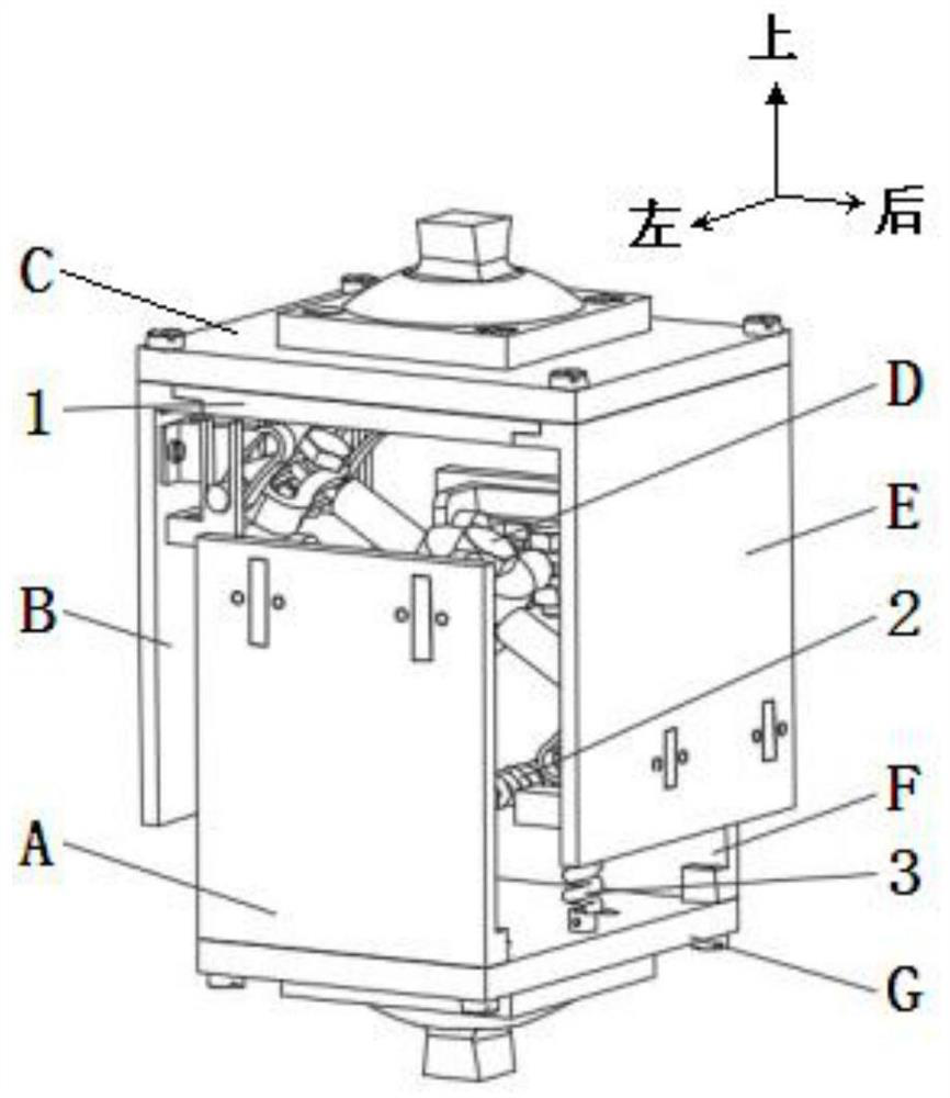 Joint axis angle-adjustable multi-axis ankle joint prosthesis based on fixed axis length