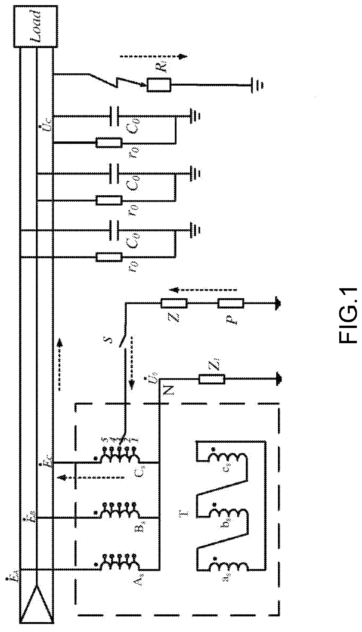 Safe processing method for active voltage reduction of ground fault phase of non-effective ground system