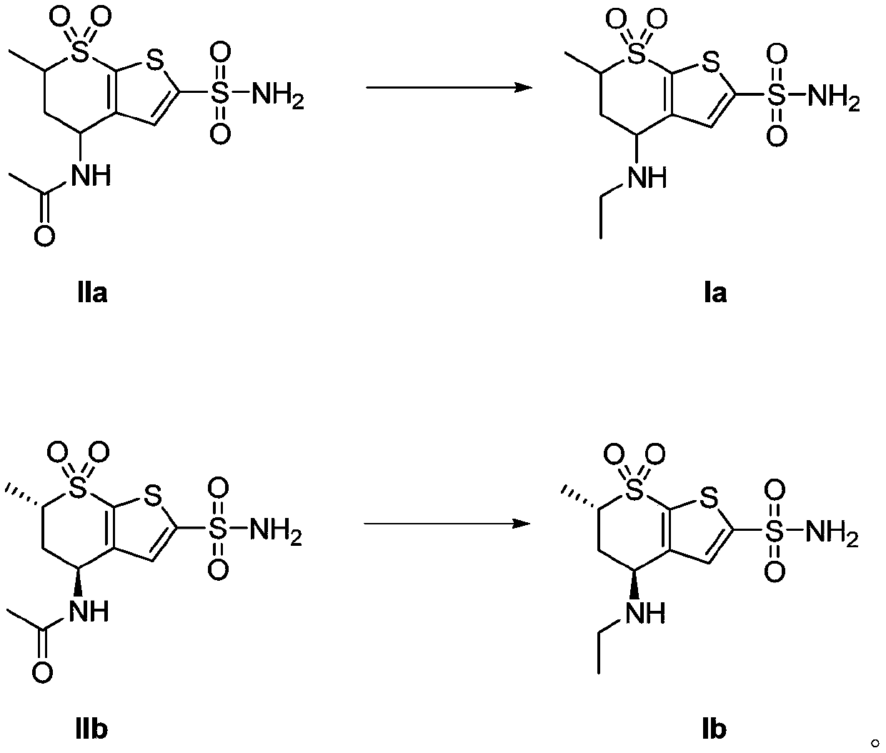 Synthetic process of dorzolamide Hydrochloride intermediate