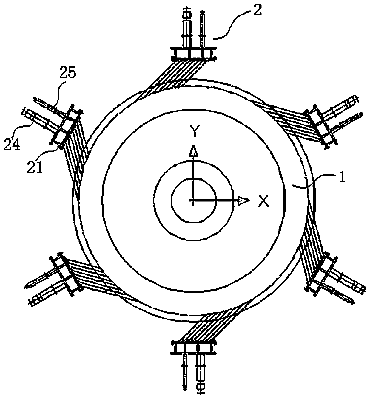 Train wheel cooling device and method and preparation method