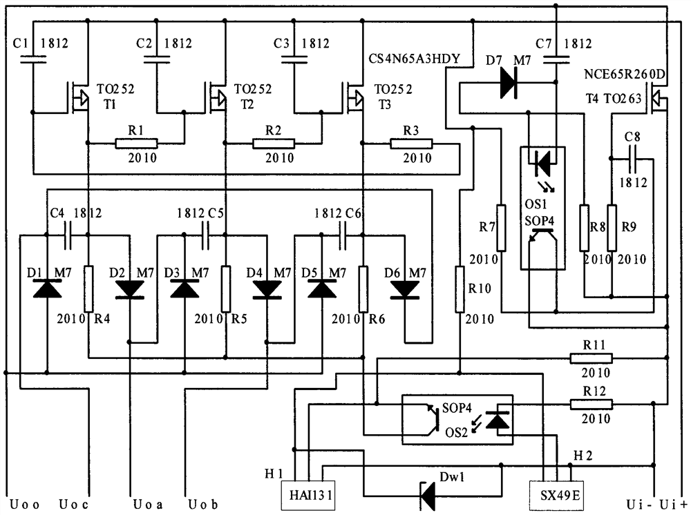 Three-phase synchronous motor DC converter