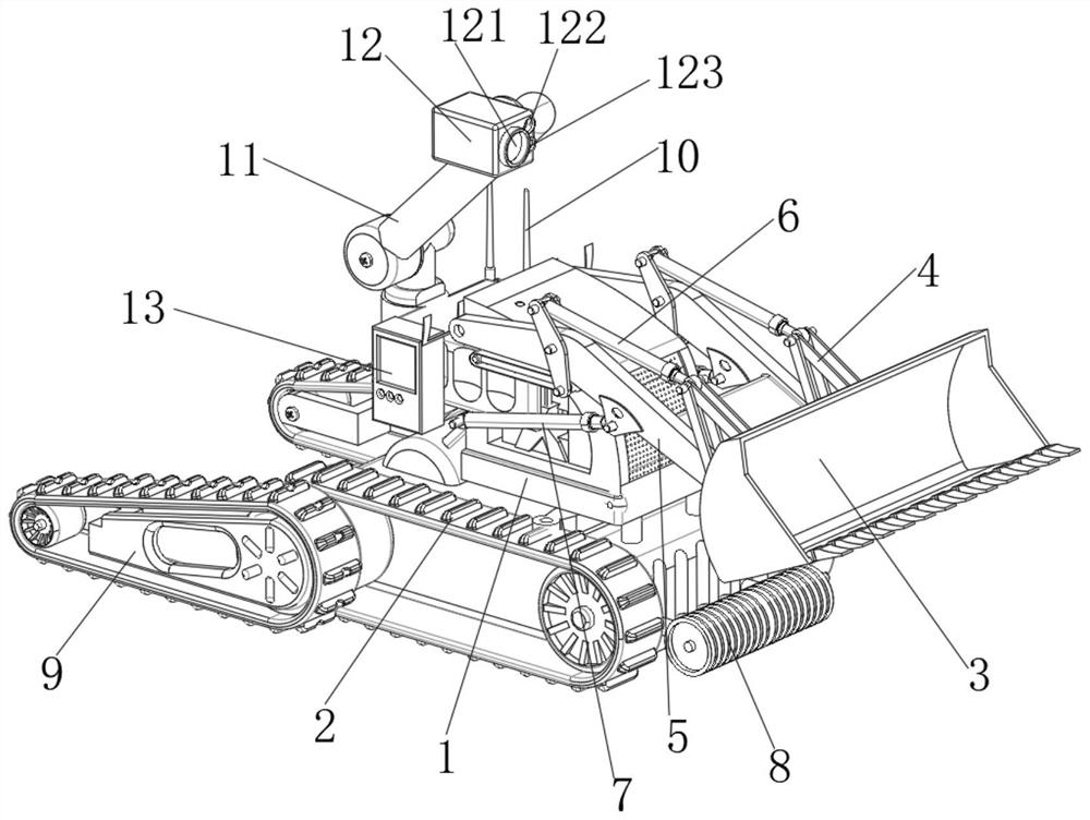 Remote control type excrement treatment vehicle