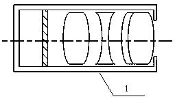 Visual adjusting device for debugging photoelectric receiver optical shaft and mechanical shaft