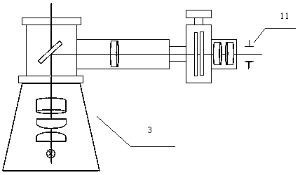 Visual adjusting device for debugging photoelectric receiver optical shaft and mechanical shaft