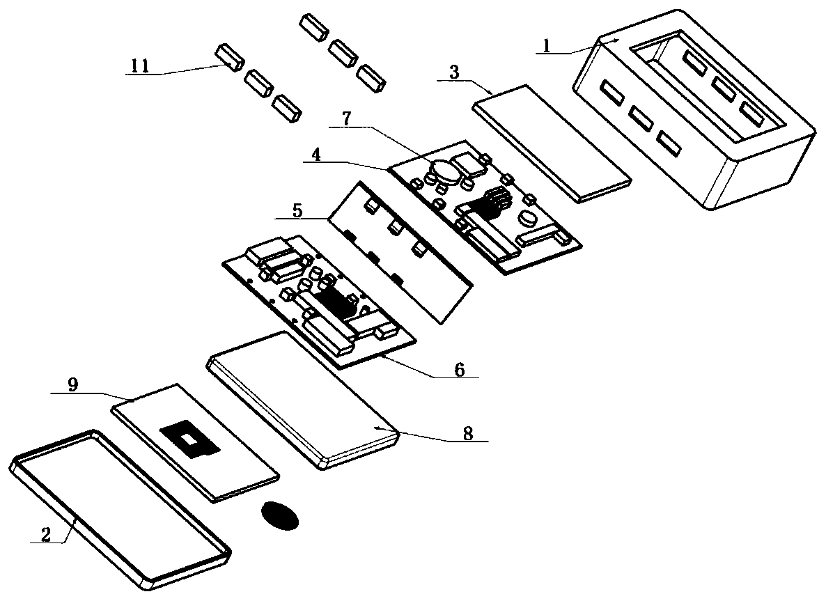 Digital display/touch control vehicle key and control system thereof