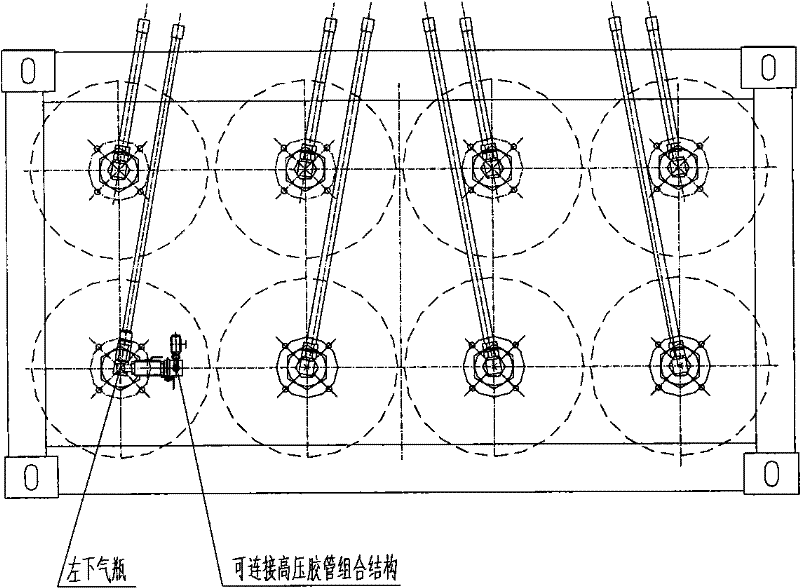 Eight-tube automatic gas supply and supplementation device of high-pressure gas long tube semi-trailer